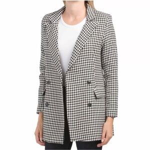 Rachel Zoe Women's Houndstooth Double-Breasted Jacket Blazer